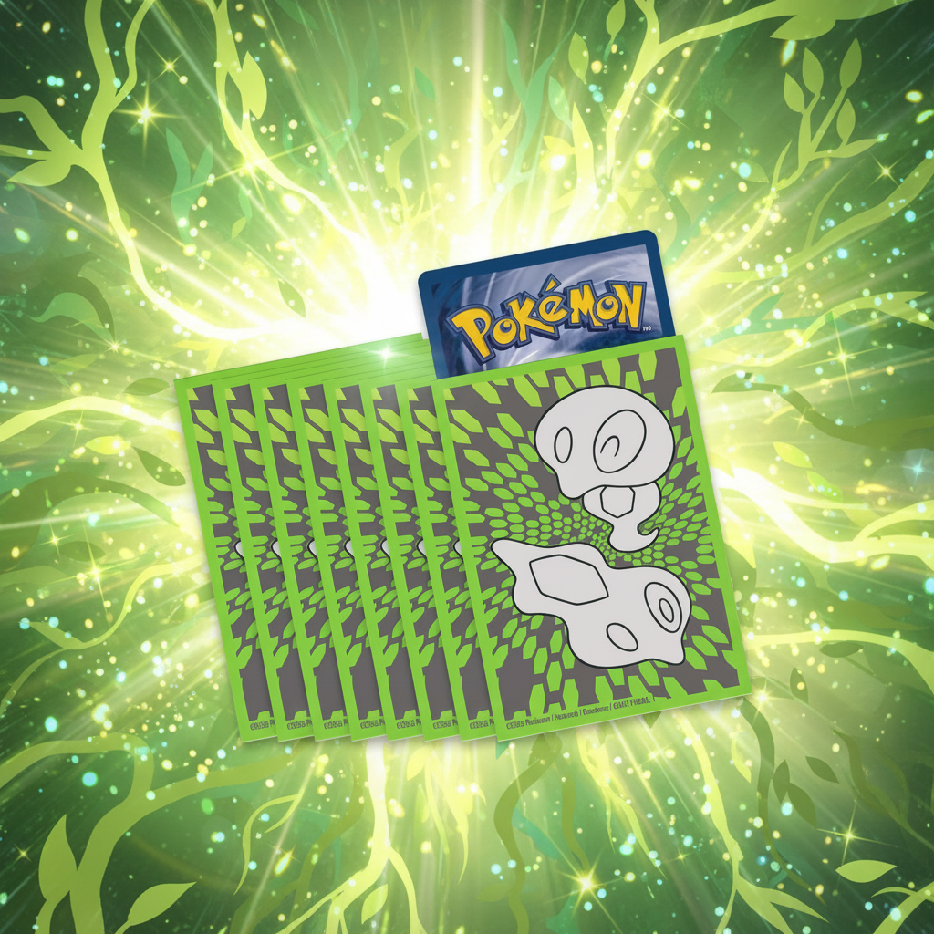Pokémon Sleeves fundo verde dinâmico